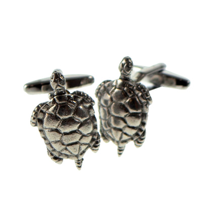 English Made Turtle Pewter Cufflinks | Ashton and Finch