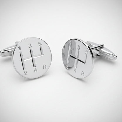 Sterling Silver Car Gear Stick Cufflinks  | Ashton and Finch