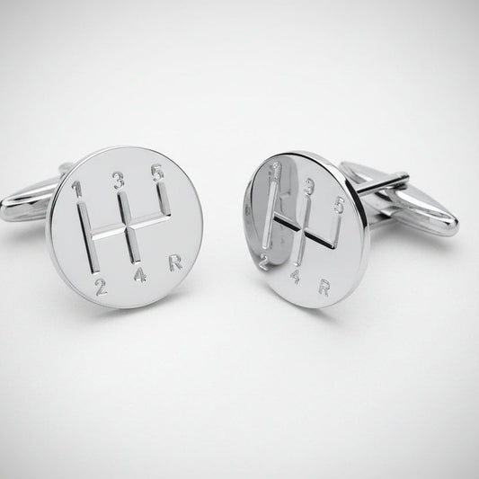 Sterling Silver Car Gear Stick Cufflinks  | Ashton and Finch
