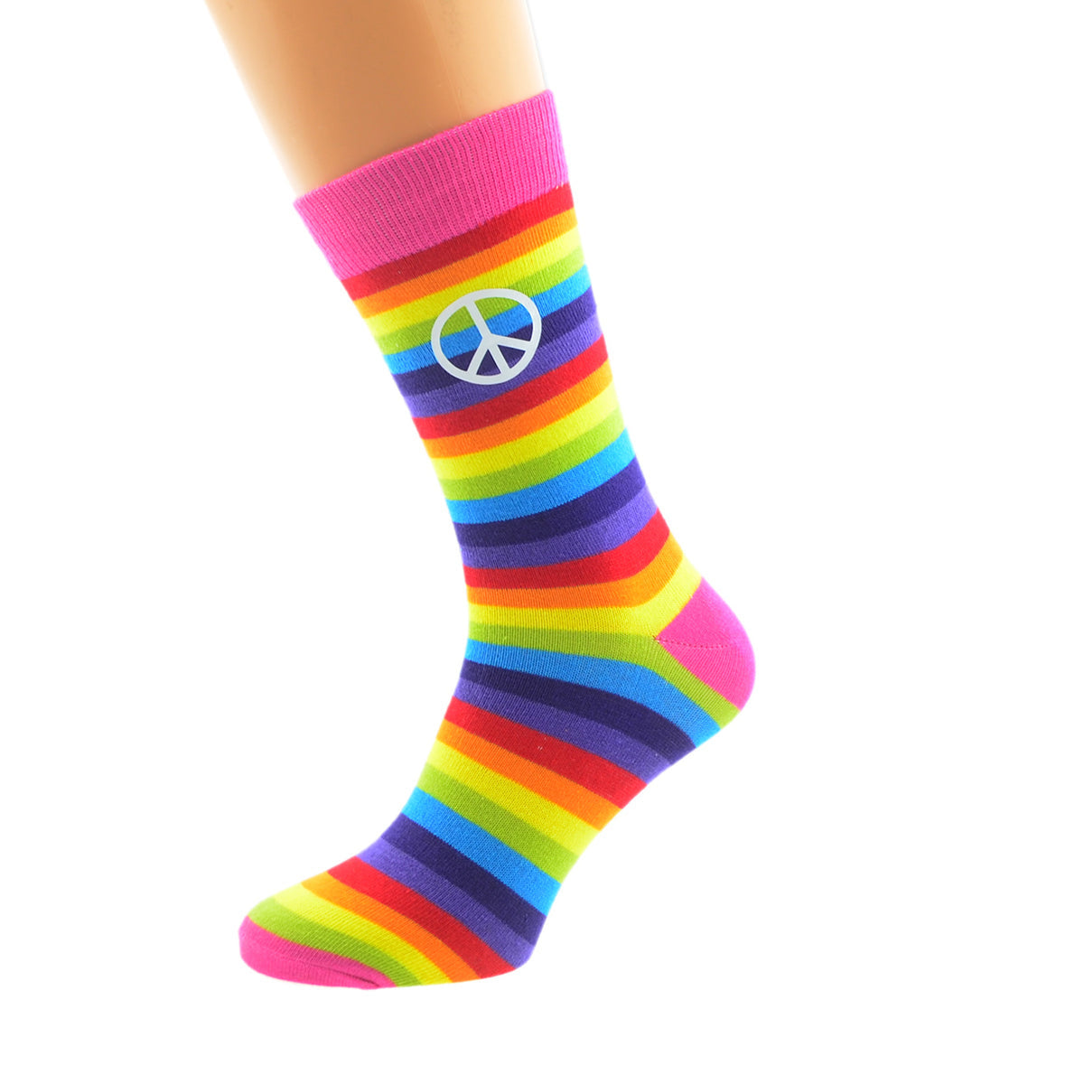 Ban The Bomb Sign Rainbow Design Socks| Ashton and Finch