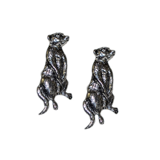 English Made Meerkat Pewter Cufflinks | Ashton and Finch