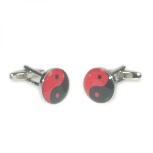 Red & Black Yin & Yang Cufflinks | Ashton and Finch