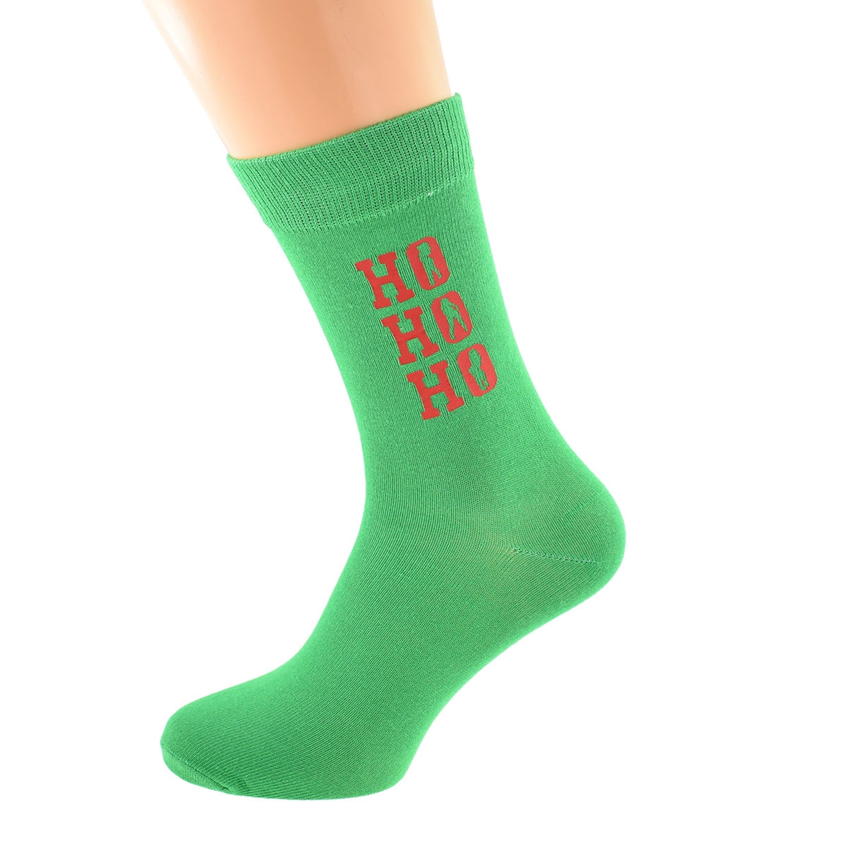 Ho Ho Ho Silhouette Women Christmas Mens Green Socks| Ashton and Finch