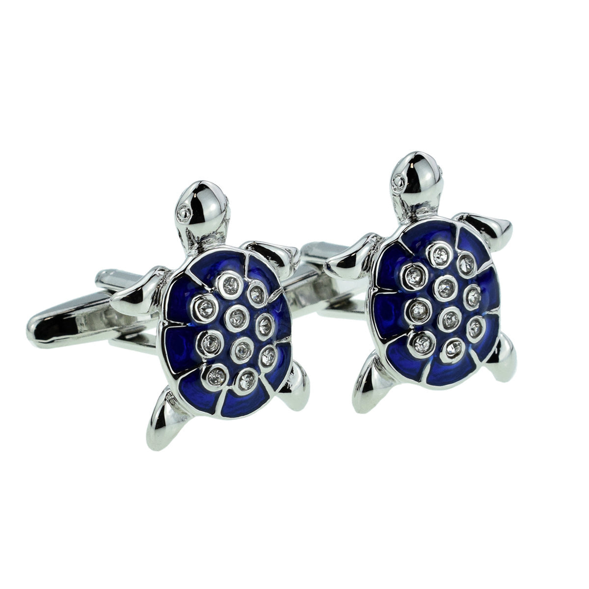 Blue Crystal Turtle Cufflinks | Ashton and Finch