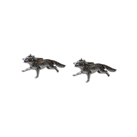English Made Pewter Running Fox Cufflinks | Ashton and Finch