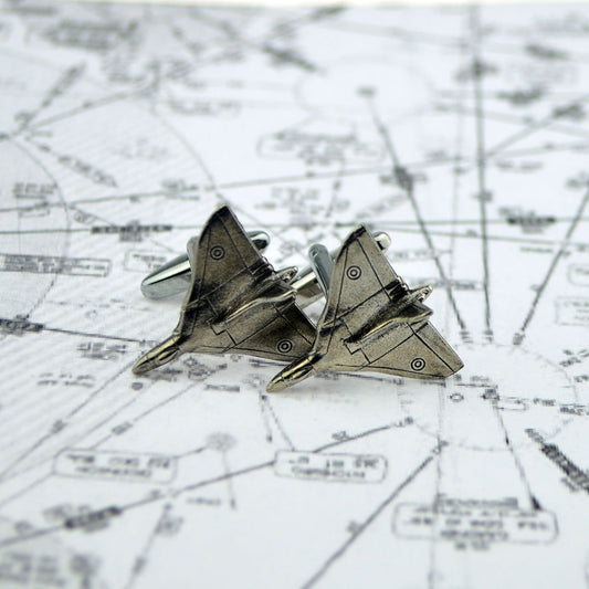 English Made Vulcan Bomber Pewter Cufflinks | Ashton and Finch