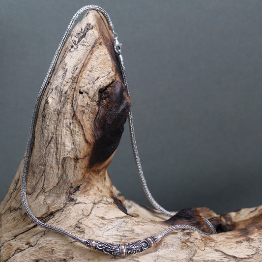 Silver and Gold Tribal Necklace