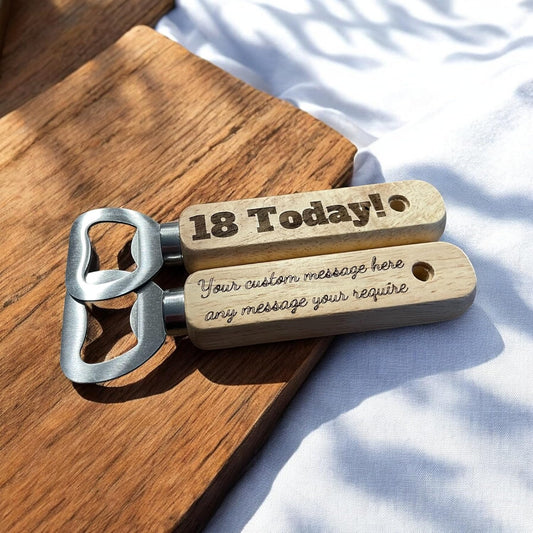 Personalised 18th Birthday Wooden Beer Bottle Opener Gift  | Ashton and Finch