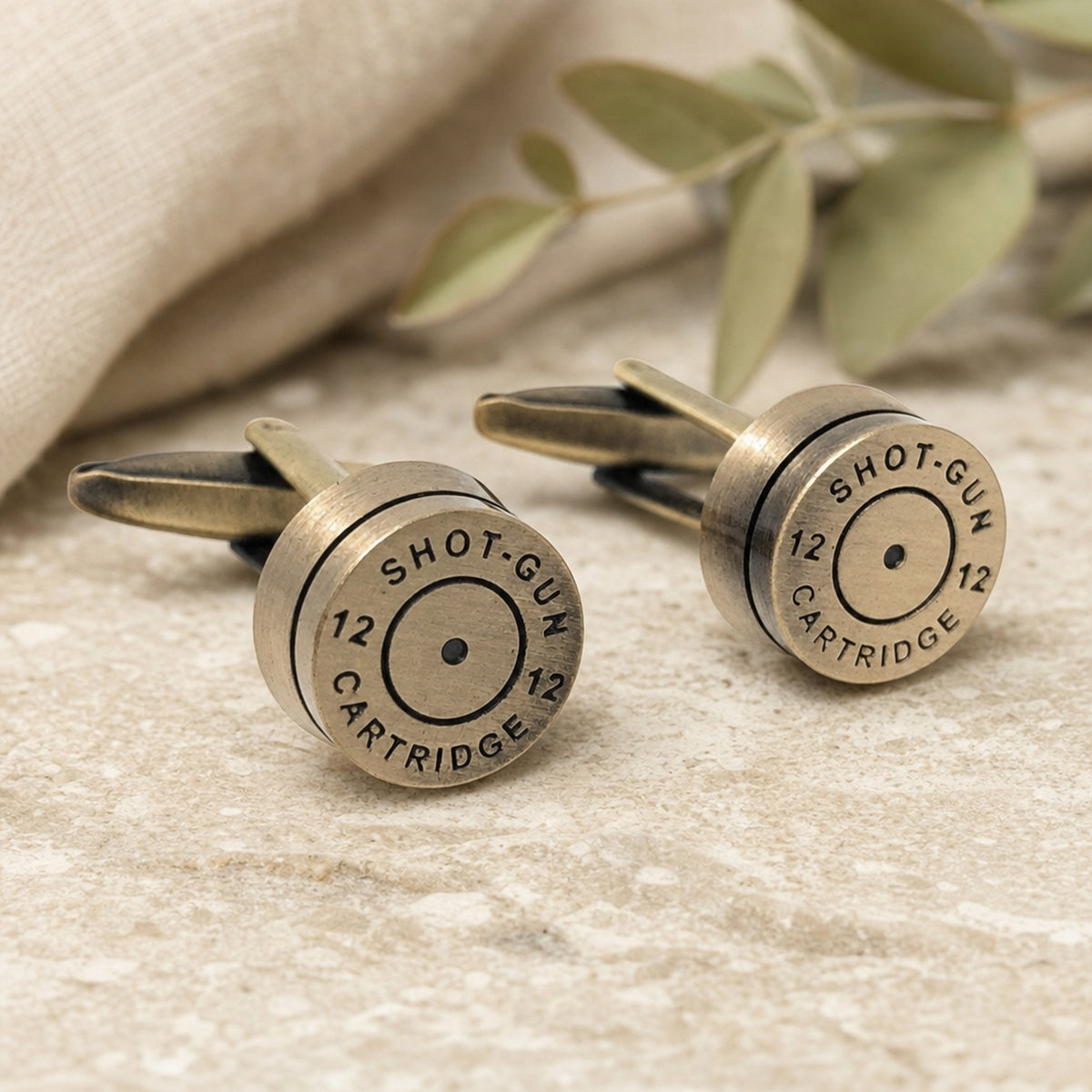 Shotgun Cartridge Cufflinks 1 in a themed setting