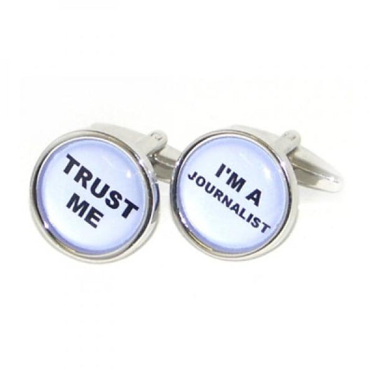 Trust me I'm a Journalist Cufflinks | Ashton and Finch
