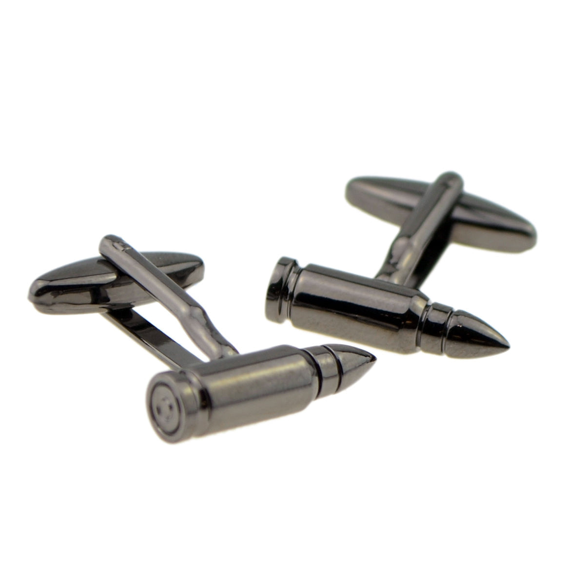Gunmetal Finish Bullet Cufflinks | Ashton and Finch