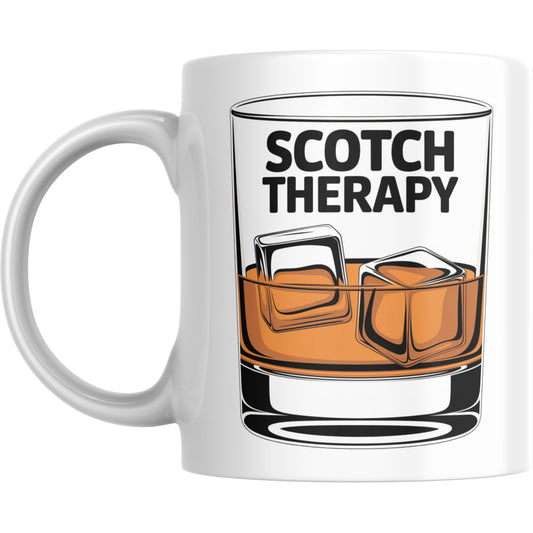 Scotch Therapy Mug – Funny Whisky Glass Coffee Cup