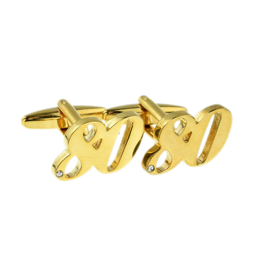 Gold Plated AGE 80 Cufflinks | Ashton and Finch