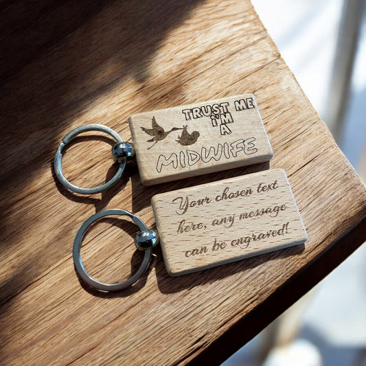 Personalised Midwife Keyring Gift  | Ashton and Finch