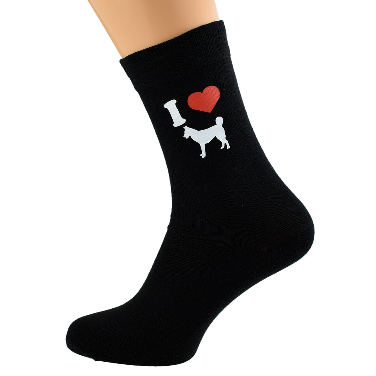 I Love Huskies Mens Black Socks| Ashton and Finch