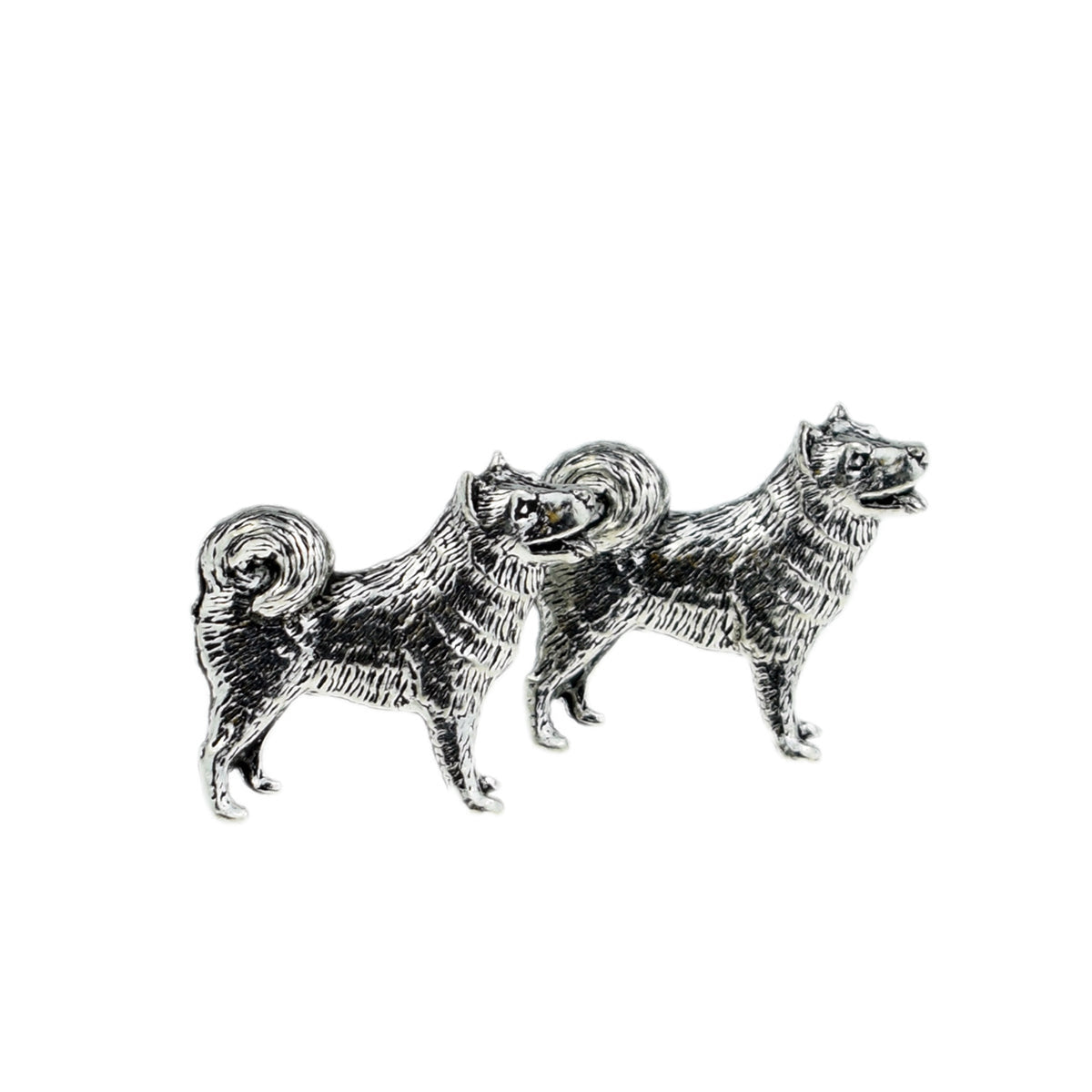 English Made Husky Dog Pewter Cufflinks | Ashton and Finch