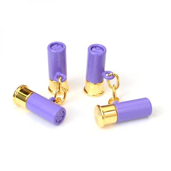 Gold & Light Purple Shotgun Cartridge Cufflinks | Ashton and Finch