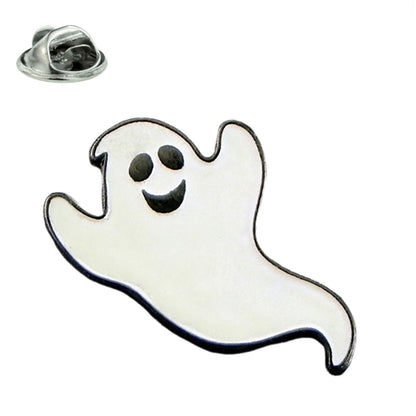 Spooky Halloween Ghost Metal and Enamel Lapel Pin Badge