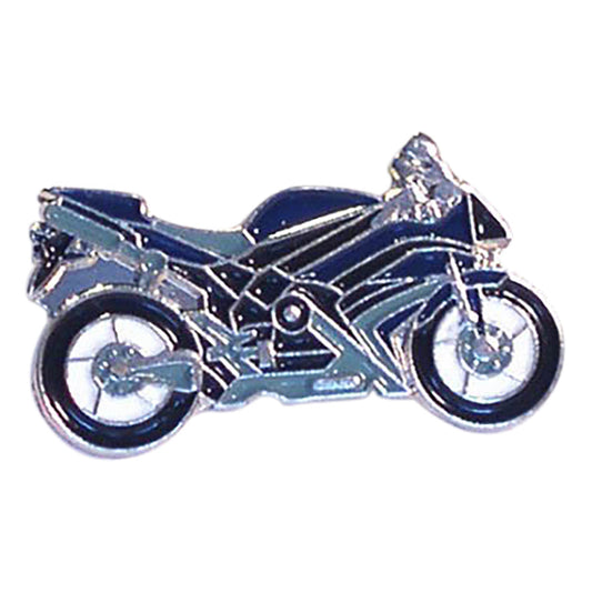 Blue Sports Motorbike Motorcycle Bikers Metal Enamel Lapel Pin Badge