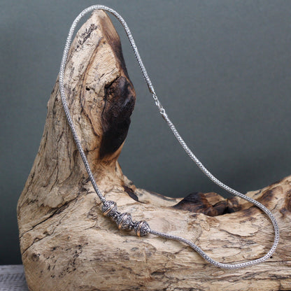 Silver and Gold Tri Necklace