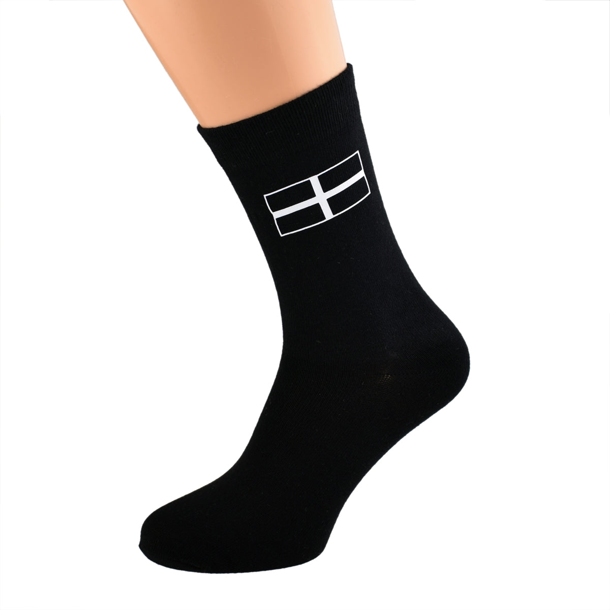 Cornish Flag Cross of St Piran Socks| Ashton and Finch