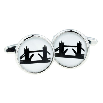 London Tower Bridge SiIlhoutte Cufflinks | Ashton and Finch