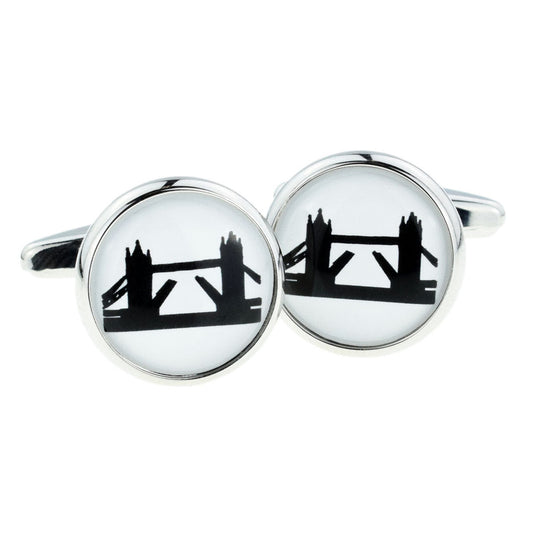 London Tower Bridge SiIlhoutte Cufflinks | Ashton and Finch