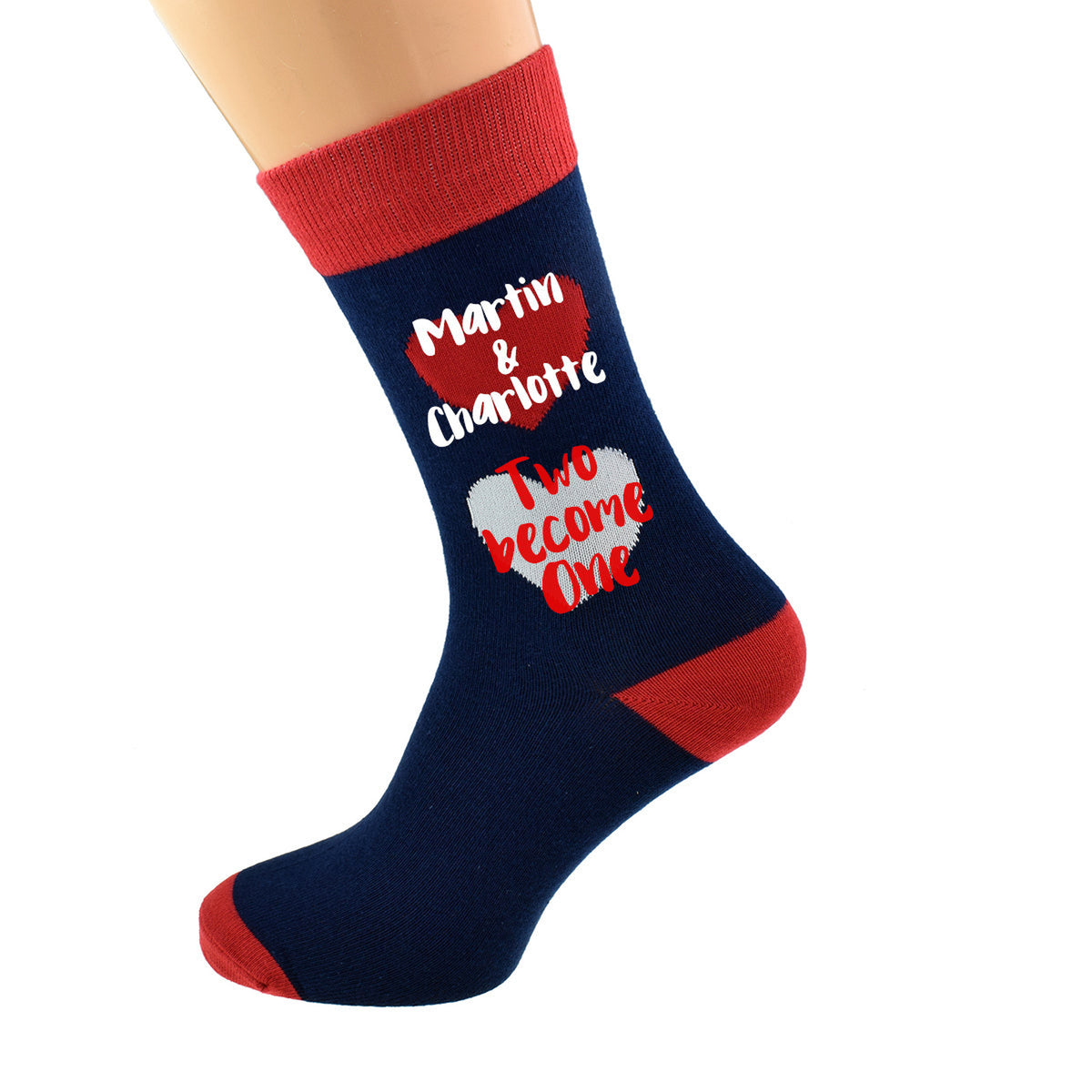 Personalised Two Become One Cotton Rich Unisex Socks| Ashton and Finch