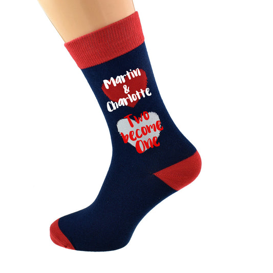 Personalised Two Become One Cotton Rich Unisex Socks| Ashton and Finch