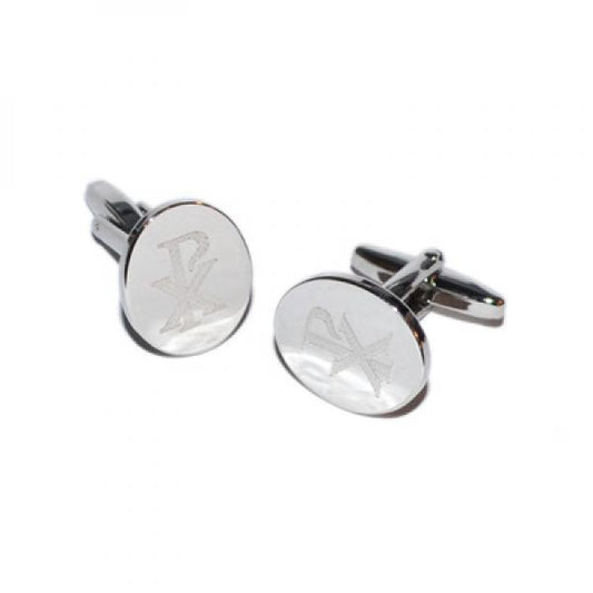 Chi Rho Christogram Christian Oval Cufflinks | Ashton and Finch