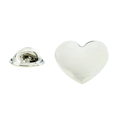 Domed Metal Romance Love Heart Lapel Pin badge