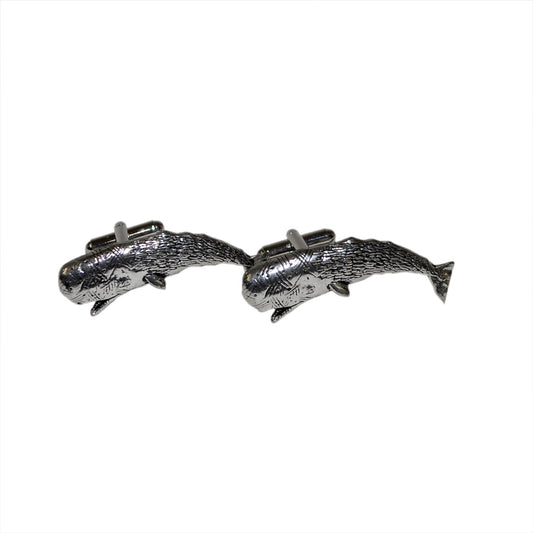 English Made Whale Pewter Cufflinks | Ashton and Finch
