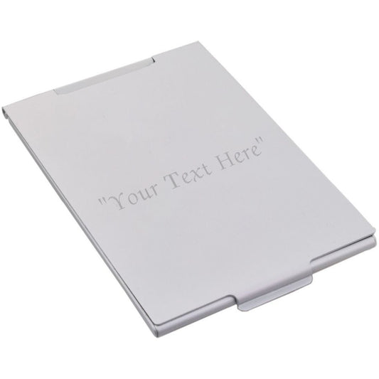 Slim Metal Handbag mirror Engraved and Personalised  | Ashton and Finch