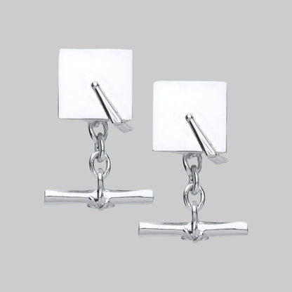 Sterling Silver Mortar Board Graduation Cufflinks  | Ashton and Finch