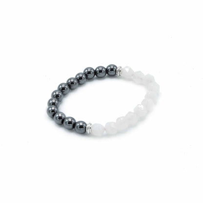 Rose Quartz Magnetic Faceted Gemstone Bracelet