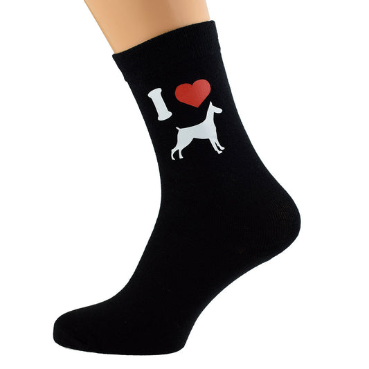 I Love Dobermans Mens Black Socks| Ashton and Finch