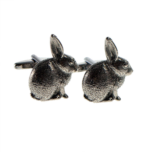 English Made Rabbit Pewter Cufflinks | Ashton and Finch