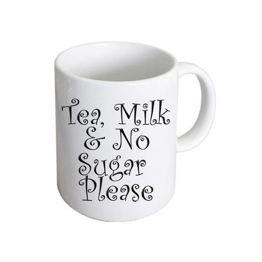Tea Mug – Milk No Sugar Funny Coffee Cup | Ashton and Finch