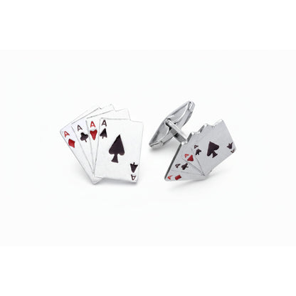 Sterling Silver Playing Card Cufflinks  | Ashton and Finch