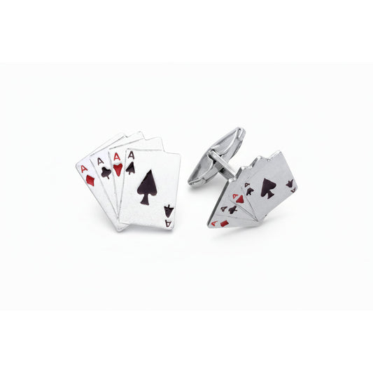 Sterling Silver Playing Card Cufflinks  | Ashton and Finch
