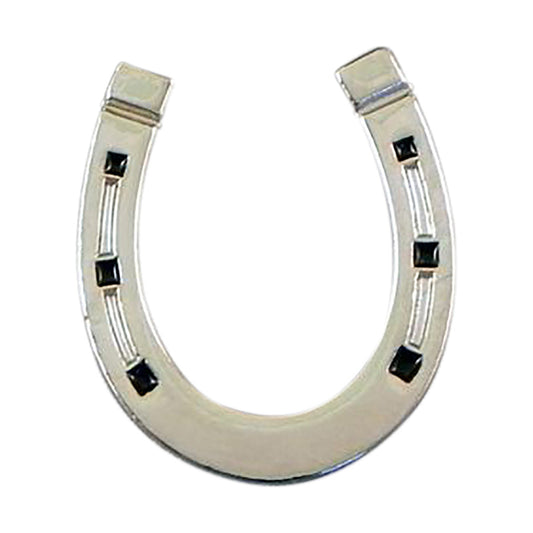 Lucky Horseshoe Equestrian Metal Enamel Lapel Pin Badge