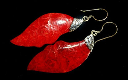 925 Silver Leaf Drop Earrings