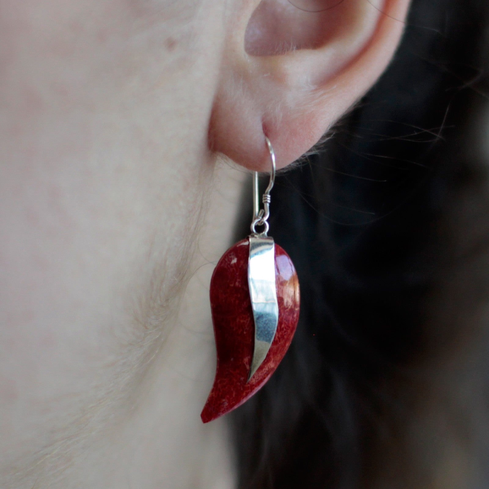 925 Silver Mango Earrings