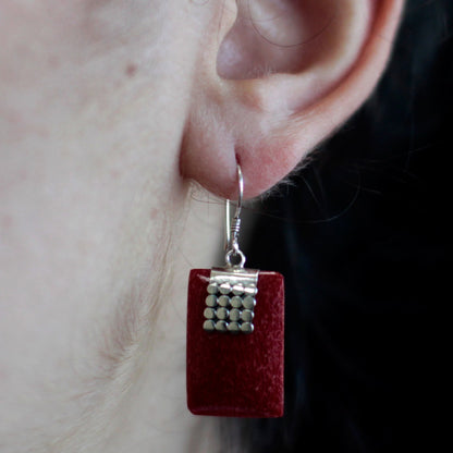 925 Silver SQ Mini Disc Earrings