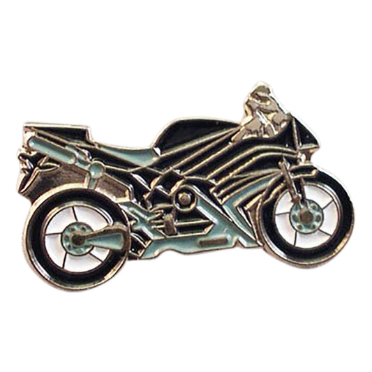 Black Sports Motorbike Motorcycle Bikers Metal Enamel Lapel Pin Badge