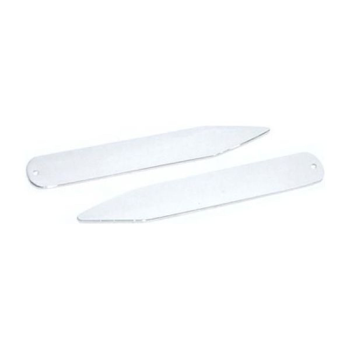 Rhodium Plated Collar Stiffeners Engraved and Personalised  | Ashton and Finch
