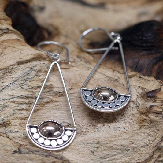 Silver and Gold Luna Balance Earrings