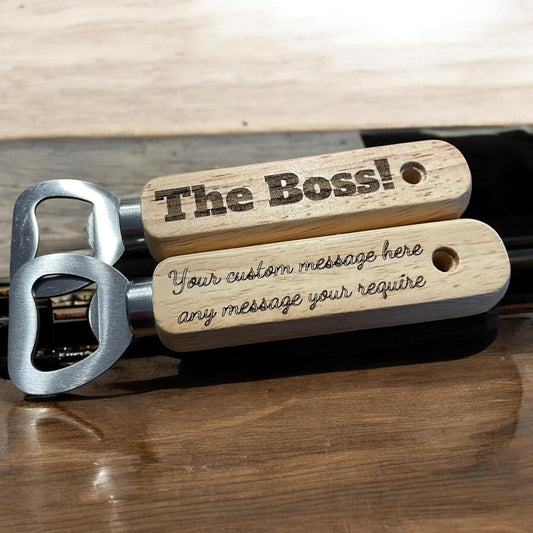 Personalised "The Boss" Wooden Beer Bottle Opener Gift  | Ashton and Finch