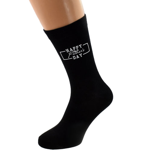Happy Fathers Day Mens Black Socks 1| Ashton and Finch