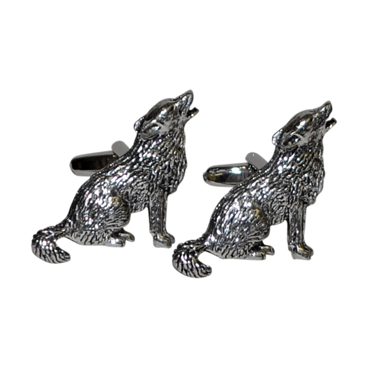 English Made Howling Wolf Pewter Cufflinks | Ashton and Finch